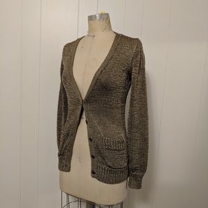 Metallic Bronze J Crew Cardigan
